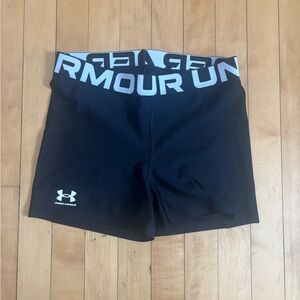 Under Armour Women's Black and Gray Athletic Shorts